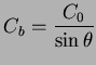 $\displaystyle C_{b} = \frac{C_{0}}{\sin \theta}$